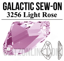 3256 Glitzstone Light Rose Pink Crystal Sew On Galactic Rhinestones